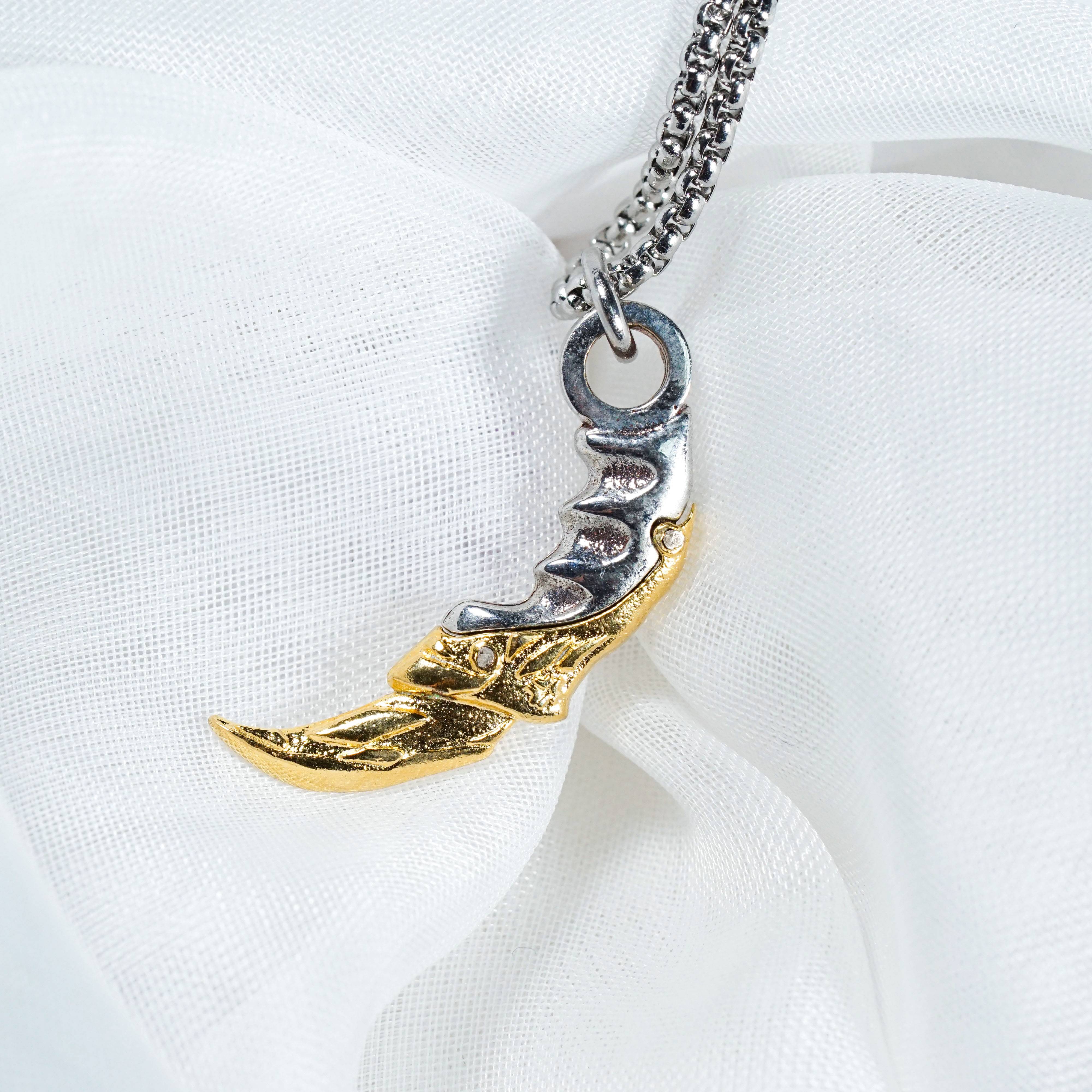 Fanmade Valorant Champion Karambit Necklace, Handmade Valorant Knife Pendant, Gaming Jewelry for Cosplay and Fans 3 - EternaSilver DSC08937 - EternaSilver