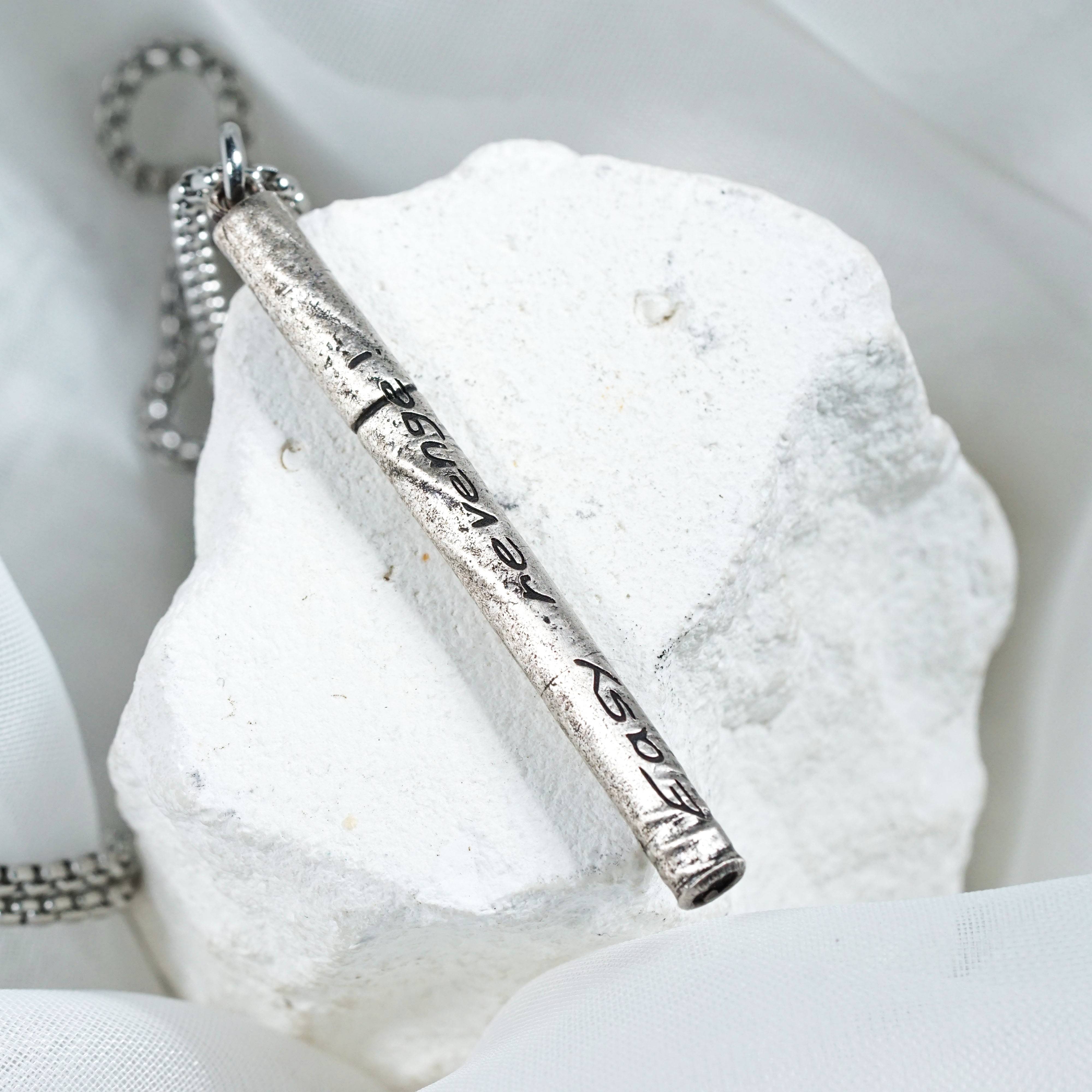 Silver 950 Chainsaw Anime Inspired Necklace, "Easy Revenge!" Fanmade Handmade Pendant, Cigarette Necklace, Anime Jewelry Gifs 3 - EternaSilver DSC08951 - EternaSilver