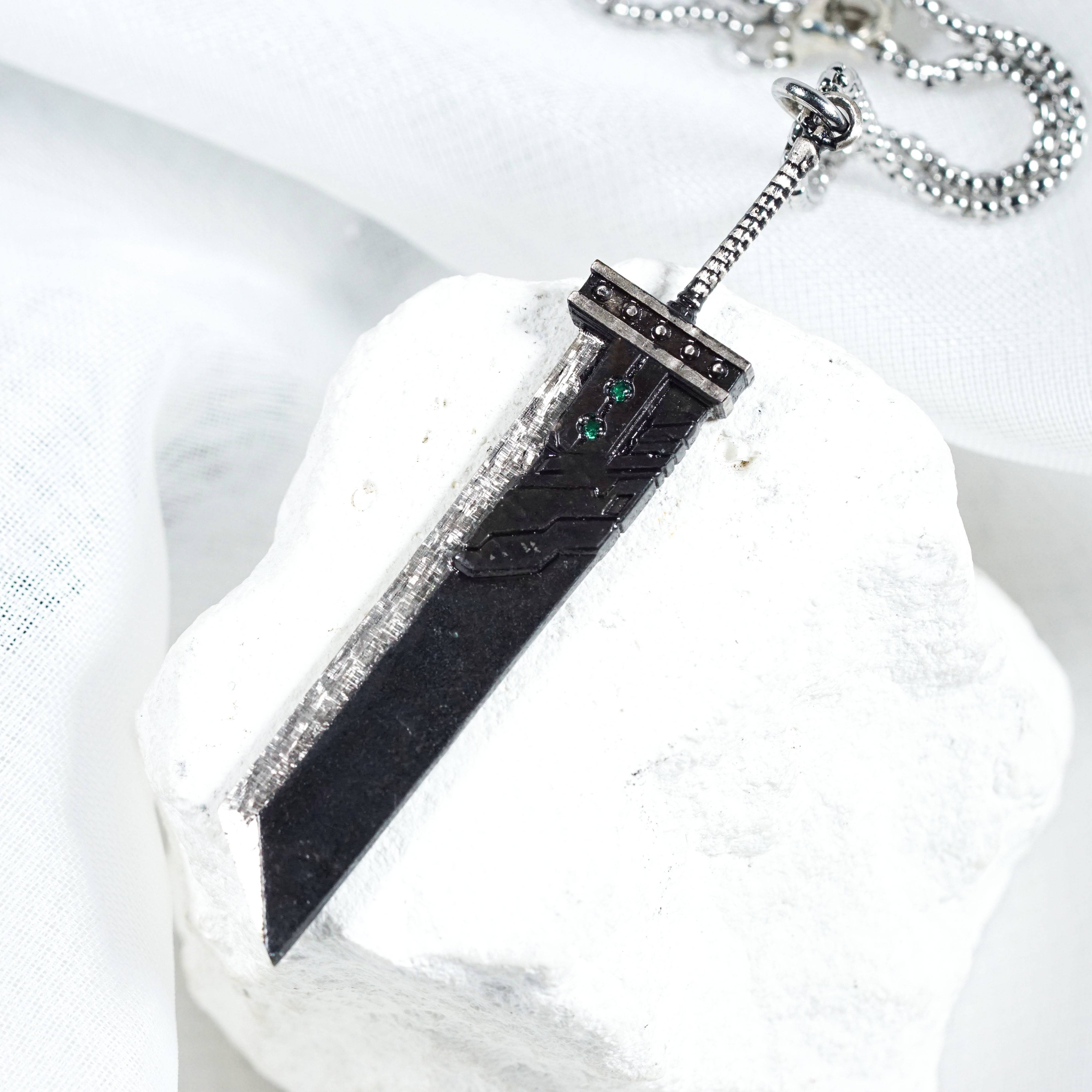 Fanmade Final Fantasy VII Rebirth Buster Sword Necklace, 950 Silver Pendant Jewelry, Perfect for FF7 Fans and Collectors 8 - EternaSilver DSC08954 - EternaSilver