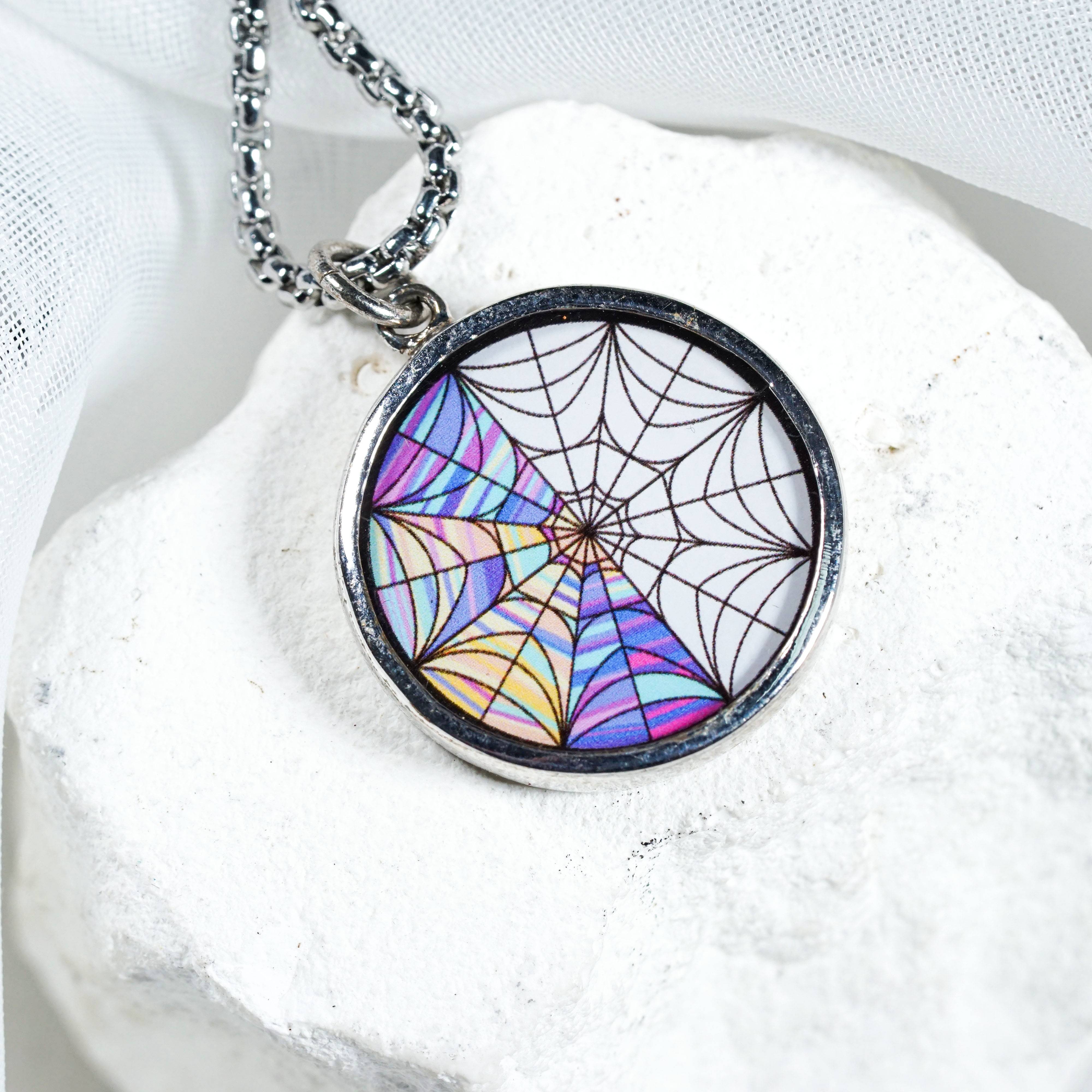 Wednesday Addams Necklace, Ophelia Hall Window Room, Personalized Wednesday Pendant, Wednesday Addams Jewelry, Nevermore Academy 3 - EternaSilver DSC08964 - EternaSilver