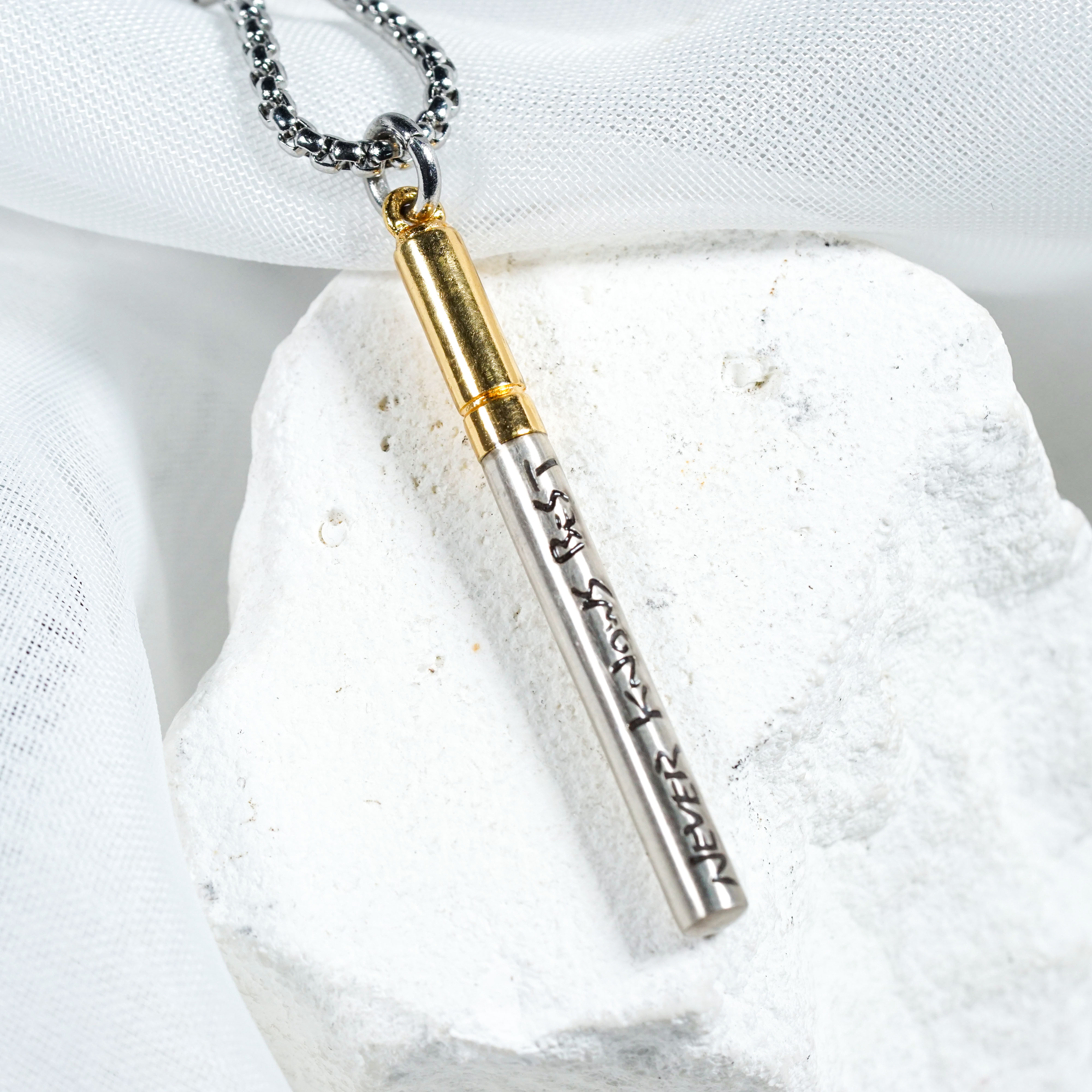 Fanmade FLCL "Never Knows Best" Cigarette Necklace, Handmade Anime-Inspired Jewelry, Fooly Cooly Necklace for Anime Fans 9 - EternaSilver DSC08972 - EternaSilver