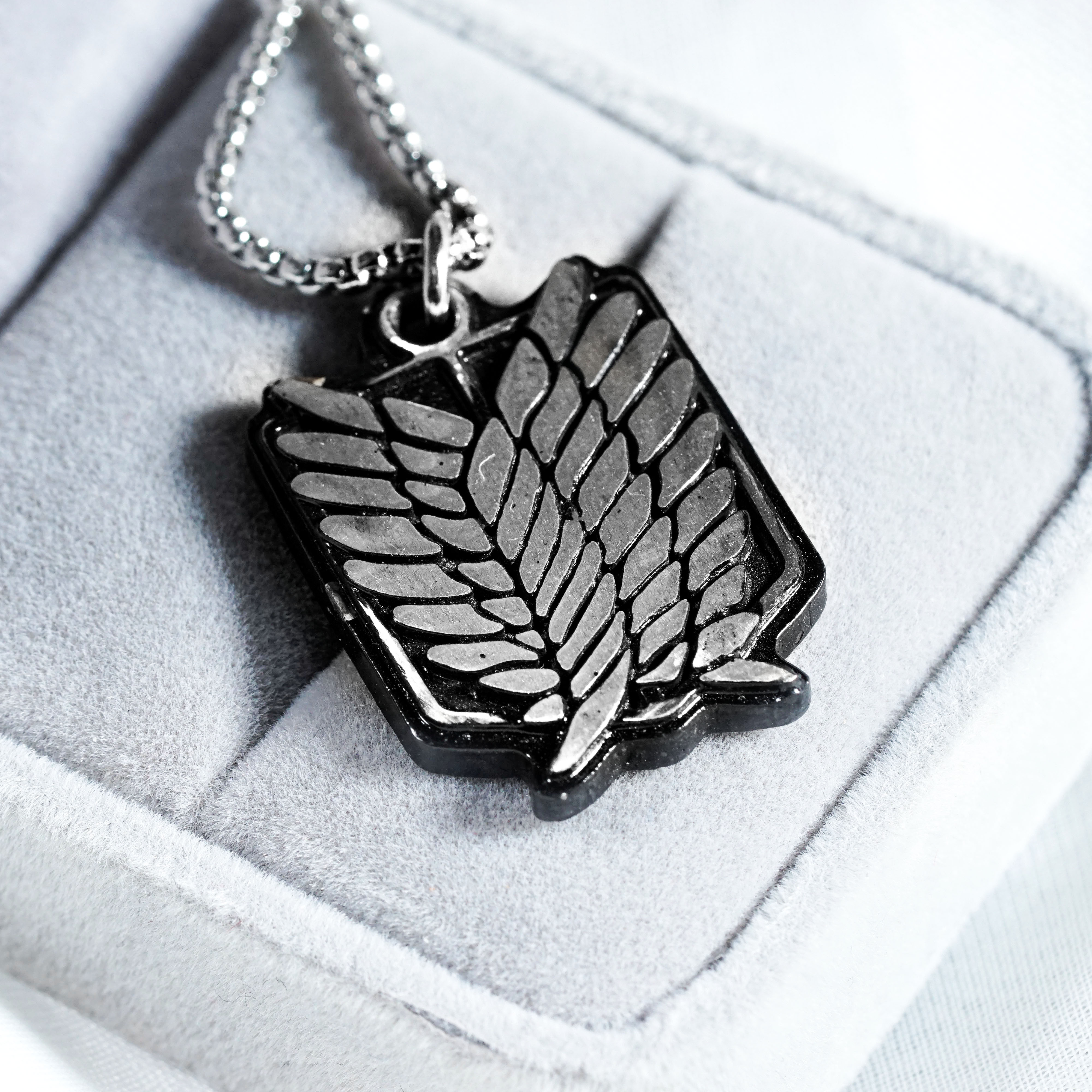 Attack on Titan Survey Corps Necklace, Wings of Freedom Pendant, Anime Jewelry Gift, AOT Cosplay Accessory, Scout Regiment Silver Necklace 4 - EternaSilver DSC08992 1 - EternaSilver
