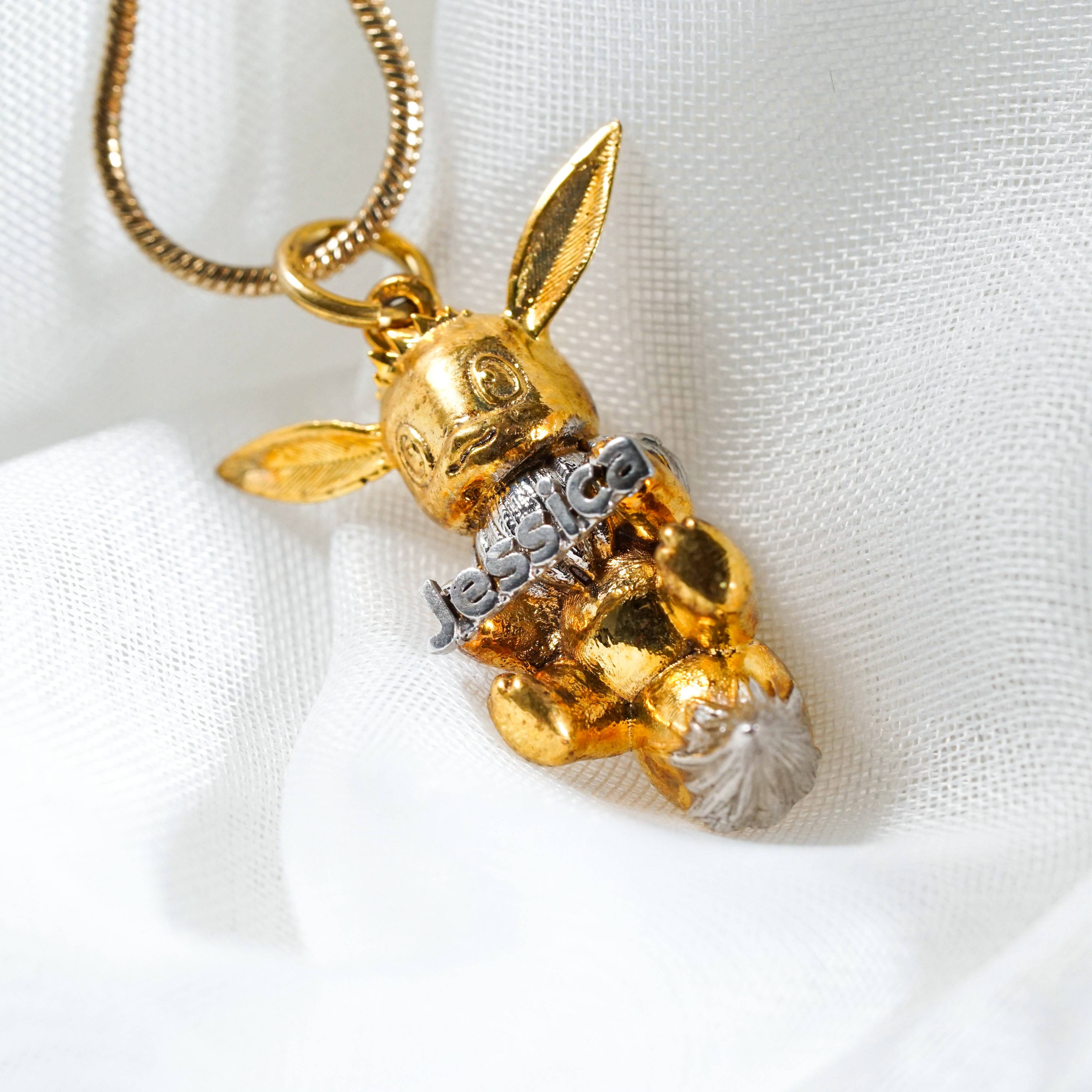 Handmade Eevee Custom Name Necklace, 950 Silver Evolution Jewelry, Perfect Pokémon Gift for Trainers & Collectors 4 - EternaSilver DSC09011 - EternaSilver