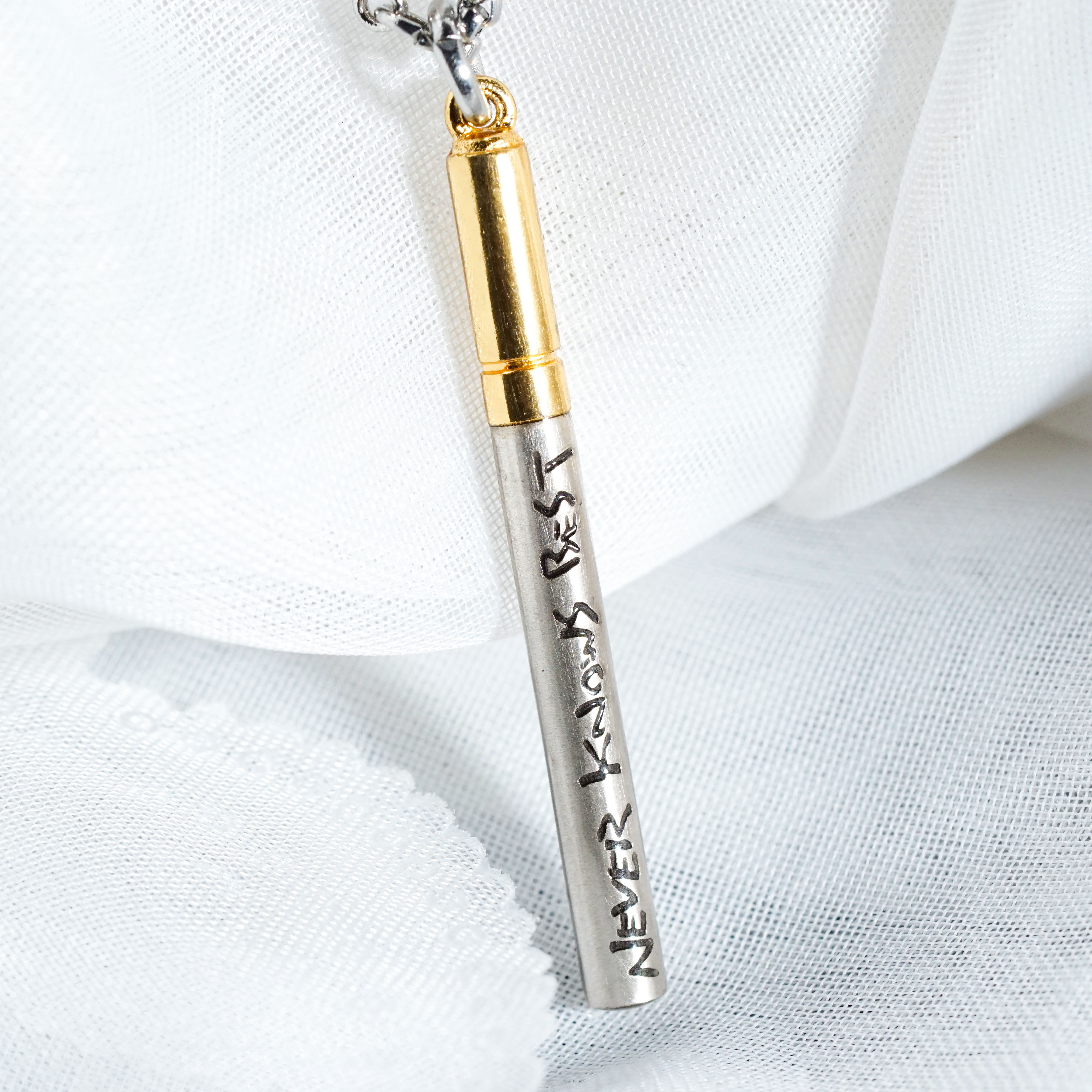 Fanmade FLCL "Never Knows Best" Cigarette Necklace, Handmade Anime-Inspired Jewelry, Fooly Cooly Necklace for Anime Fans 10 - EternaSilver DSC09022 - EternaSilver