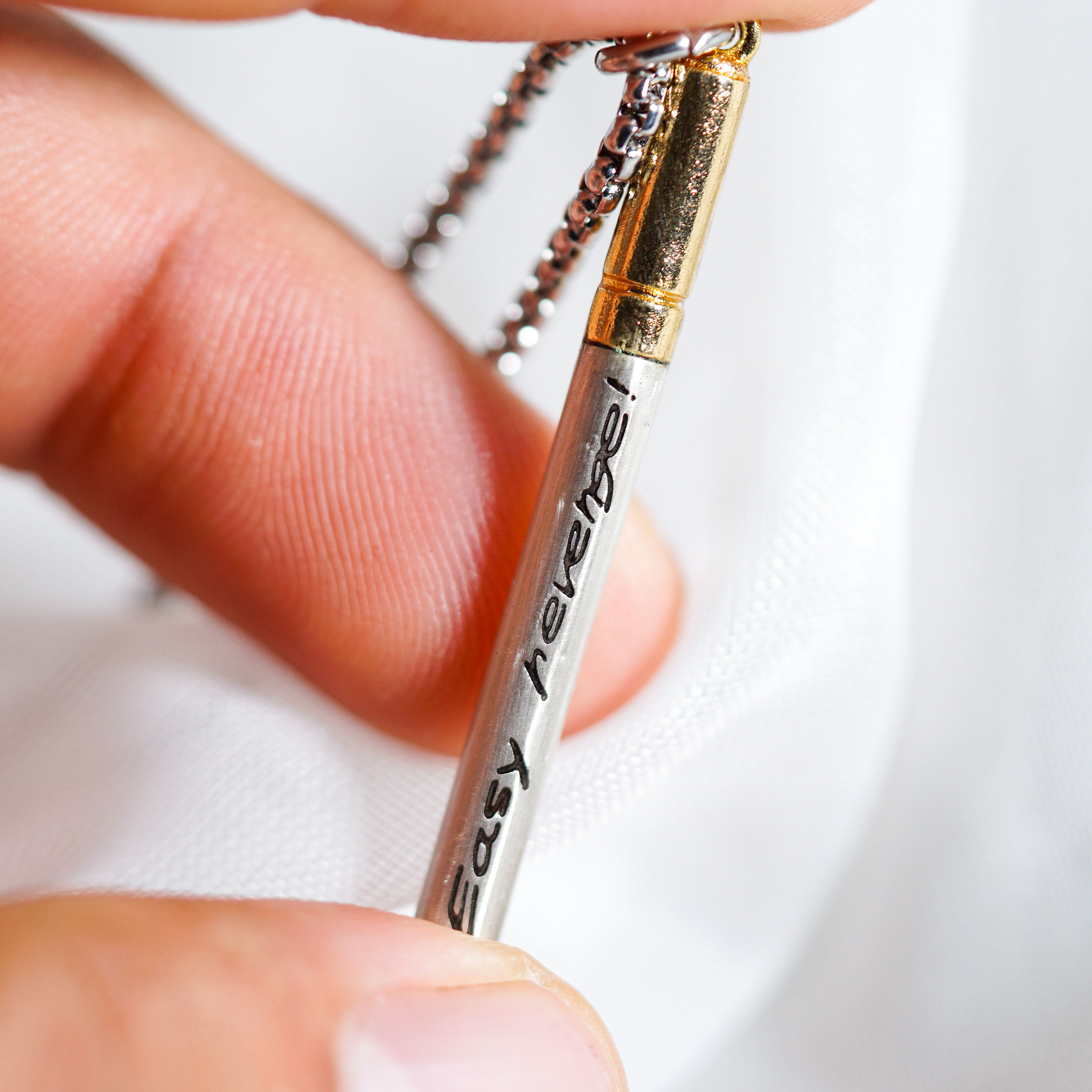 Silver 950 Chainsaw Anime Inspired Necklace, "Easy Revenge!" Fanmade Handmade Pendant, Cigarette Necklace, Anime Jewelry Gifs 12 - EternaSilver DSC09030 - EternaSilver