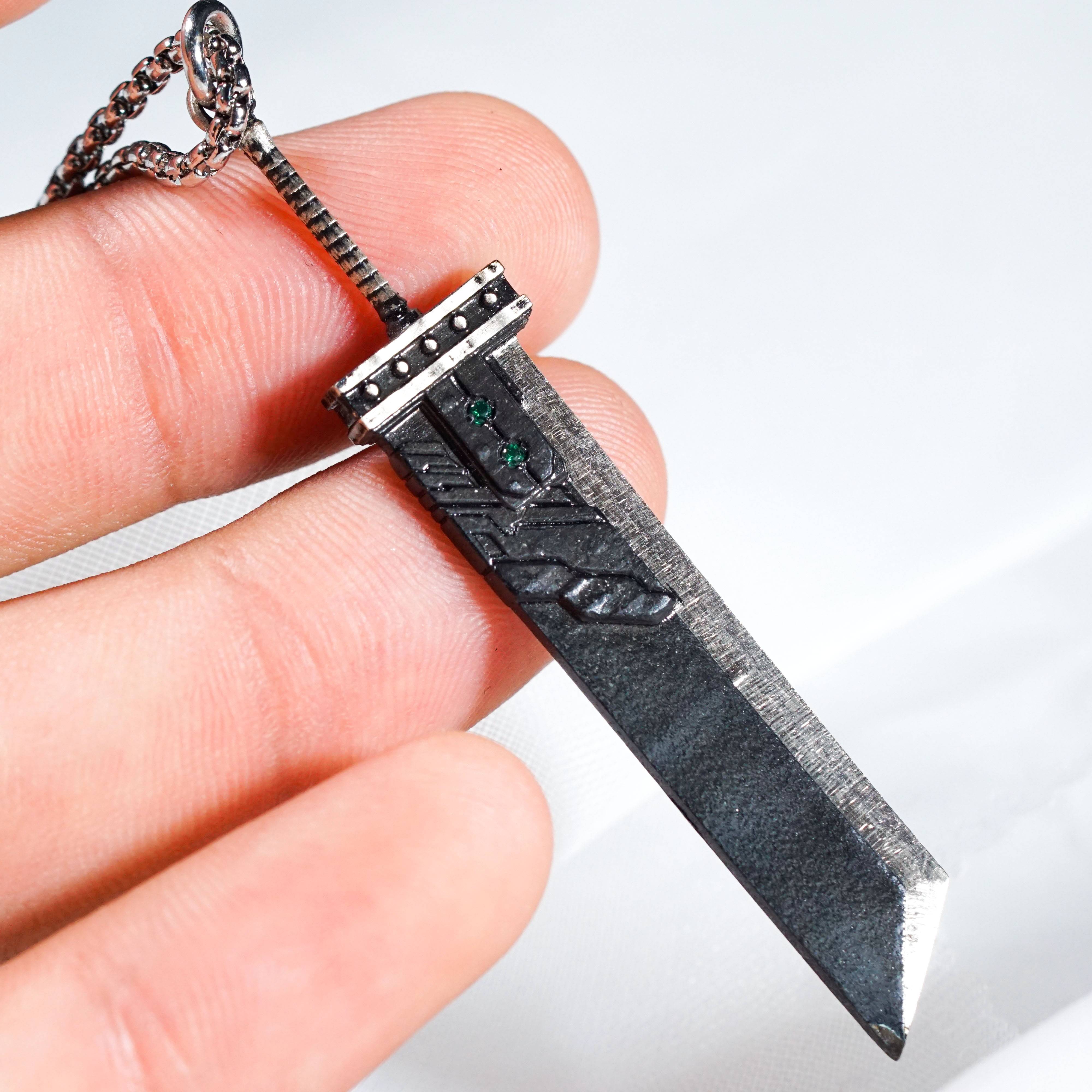 Fanmade Final Fantasy VII Rebirth Buster Sword Necklace, 950 Silver Pendant Jewelry, Perfect for FF7 Fans and Collectors 6 - EternaSilver DSC09080 - EternaSilver
