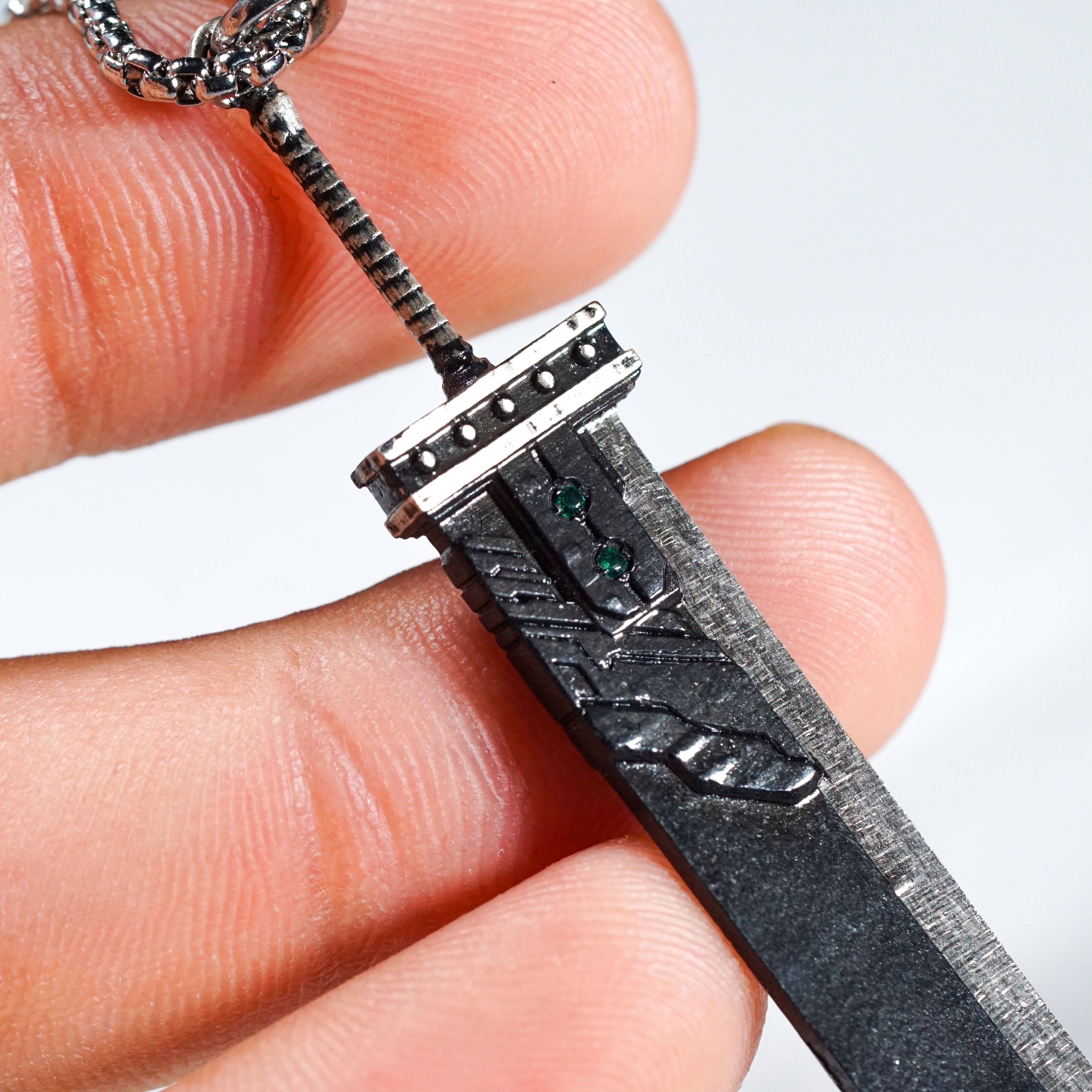 Fanmade Final Fantasy VII Rebirth Buster Sword Necklace, 950 Silver Pendant Jewelry, Perfect for FF7 Fans and Collectors 5 - EternaSilver DSC09081 - EternaSilver