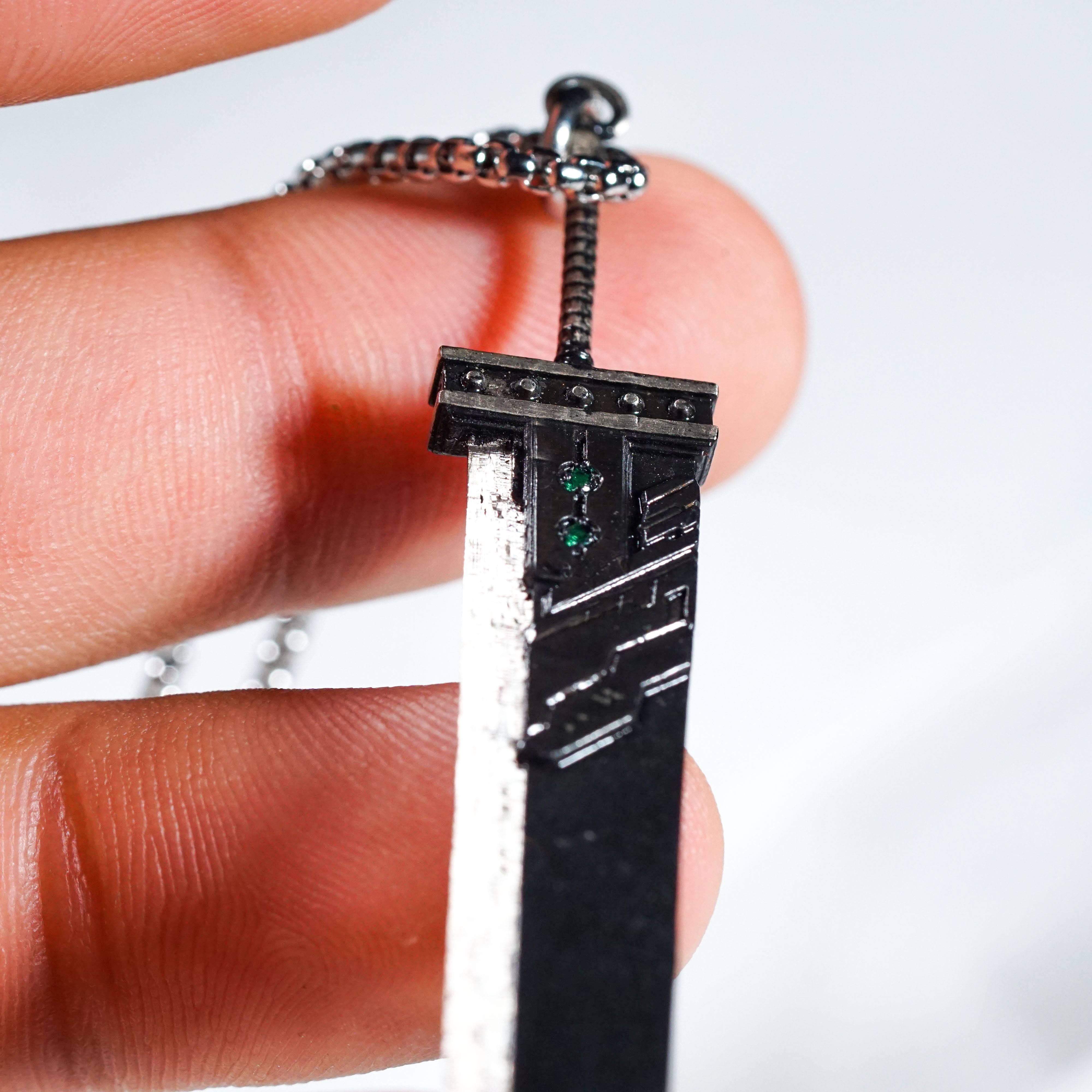 Fanmade Final Fantasy VII Rebirth Buster Sword Necklace, 950 Silver Pendant Jewelry, Perfect for FF7 Fans and Collectors 4 - EternaSilver DSC09082 - EternaSilver