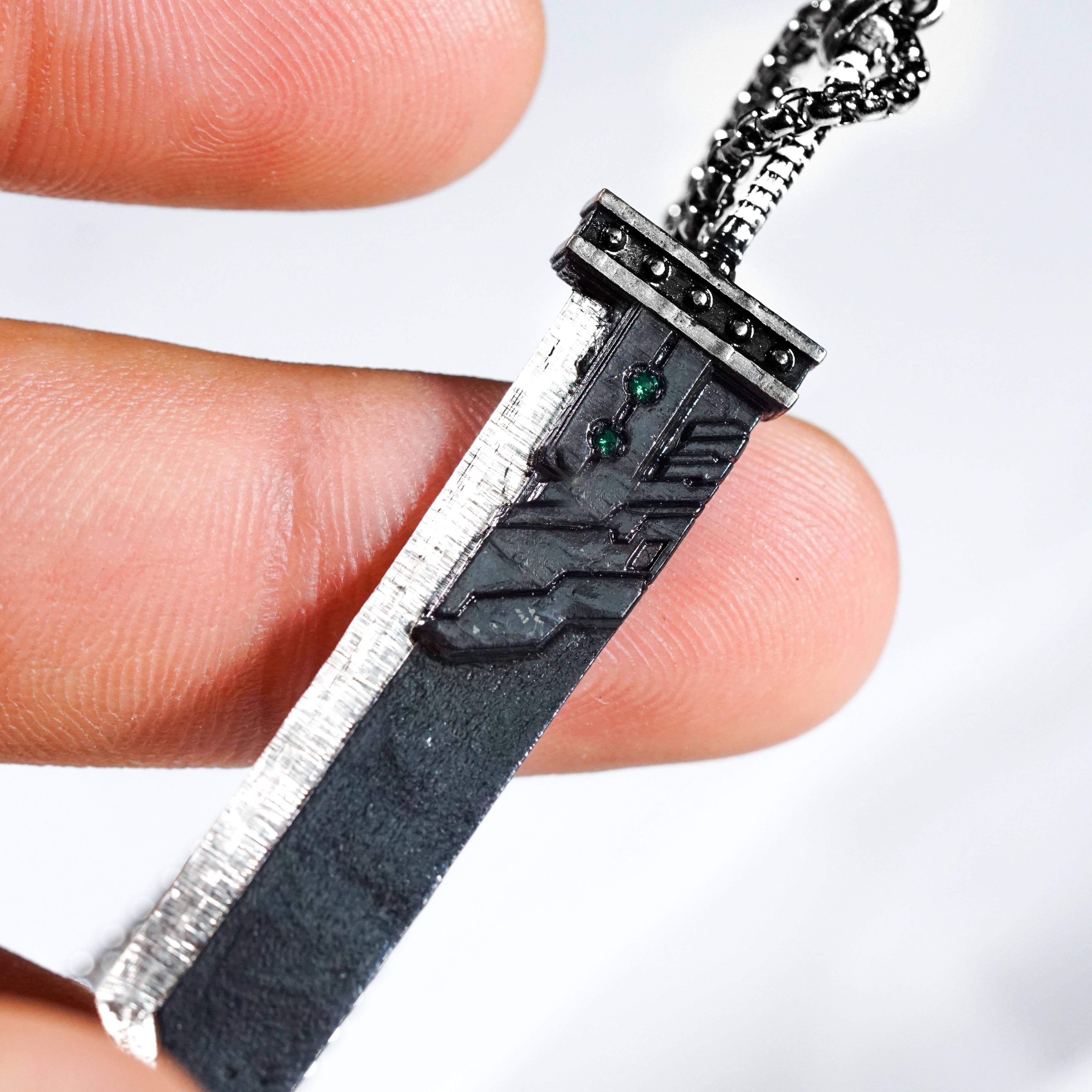 Fanmade Final Fantasy VII Rebirth Buster Sword Necklace, 950 Silver Pendant Jewelry, Perfect for FF7 Fans and Collectors 3 - EternaSilver DSC09083 - EternaSilver