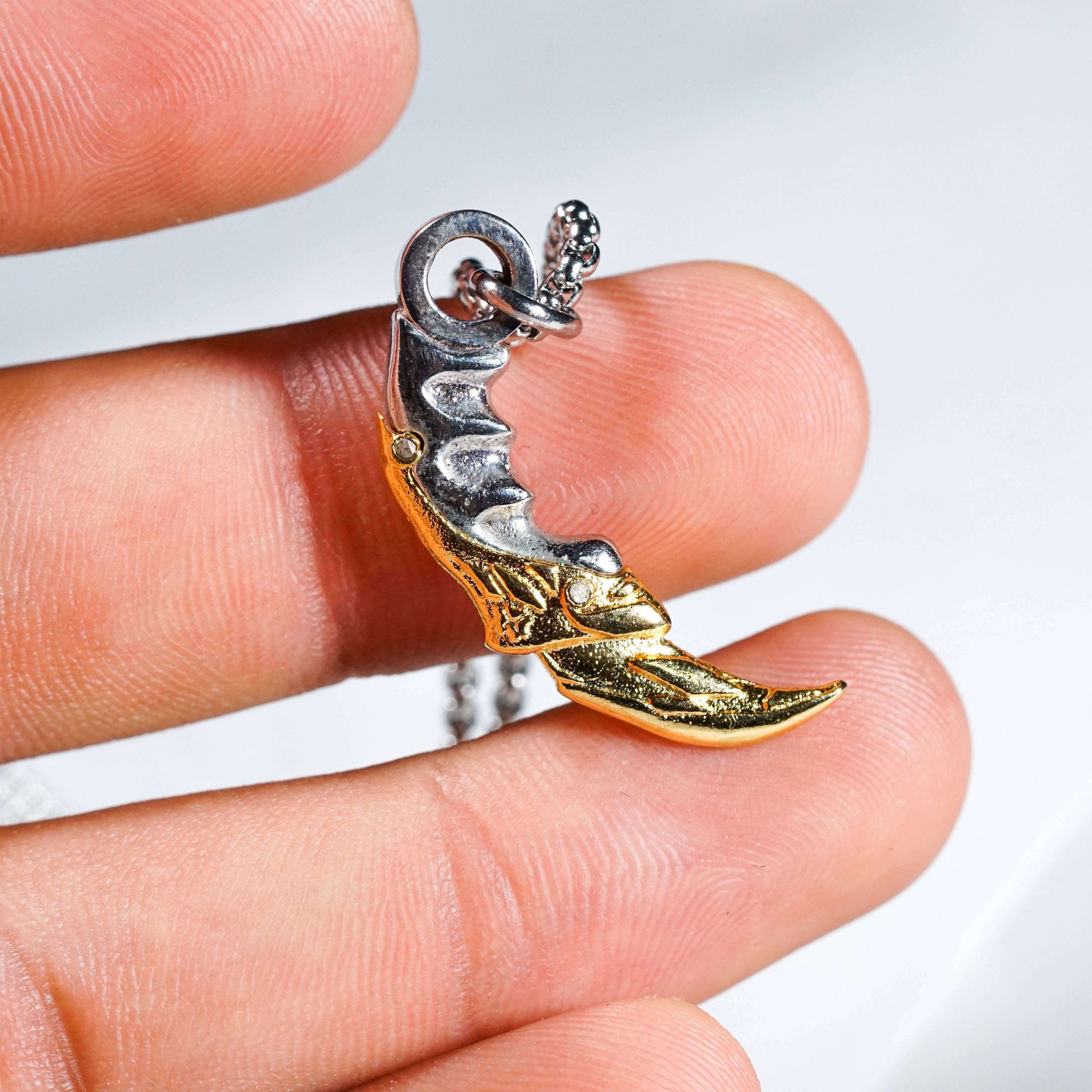 Fanmade Valorant Champion Karambit Necklace, Handmade Valorant Knife Pendant, Gaming Jewelry for Cosplay and Fans 7 - EternaSilver DSC09101 - EternaSilver