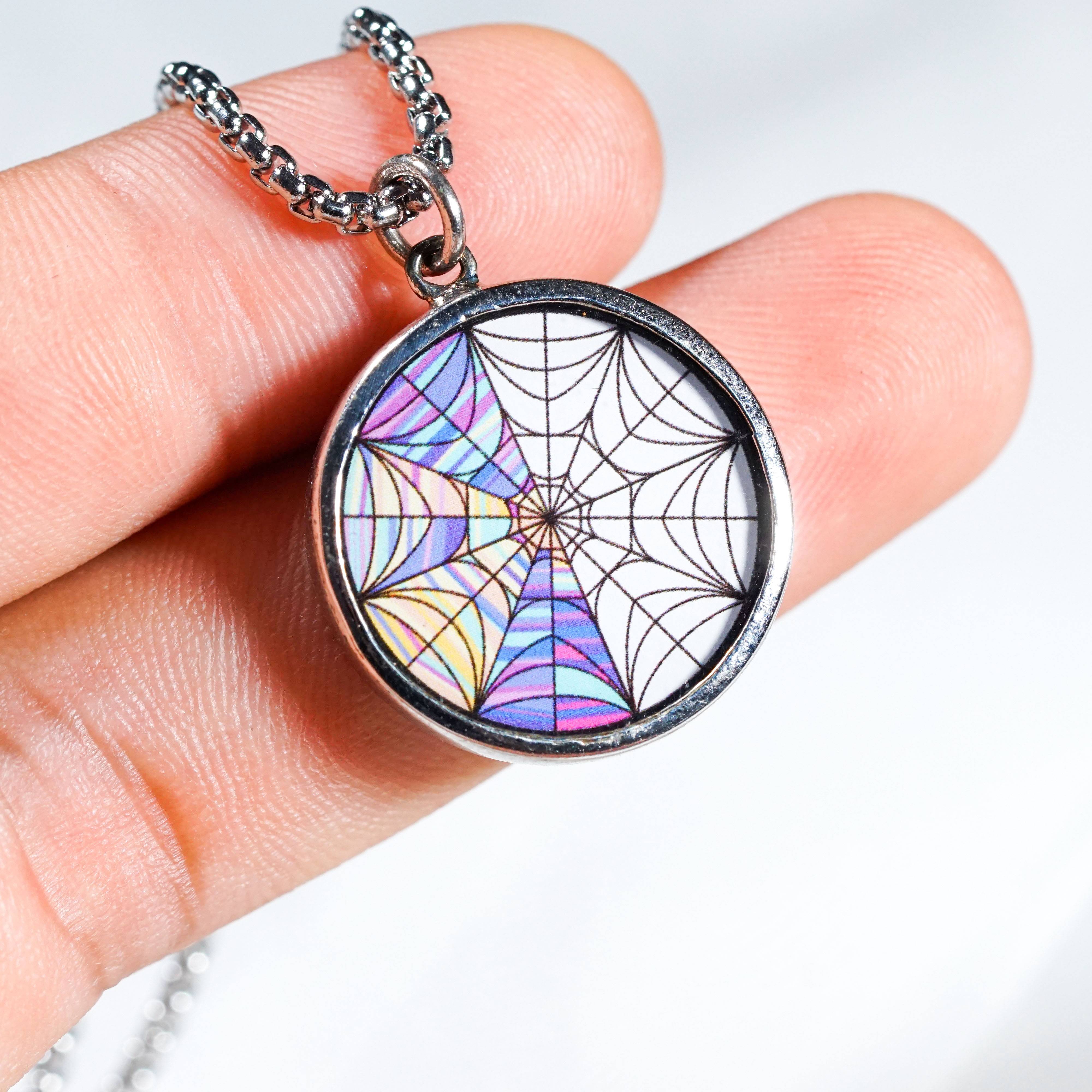 Wednesday Addams Necklace, Ophelia Hall Window Room, Personalized Wednesday Pendant, Wednesday Addams Jewelry, Nevermore Academy 4 - EternaSilver DSC09103 - EternaSilver