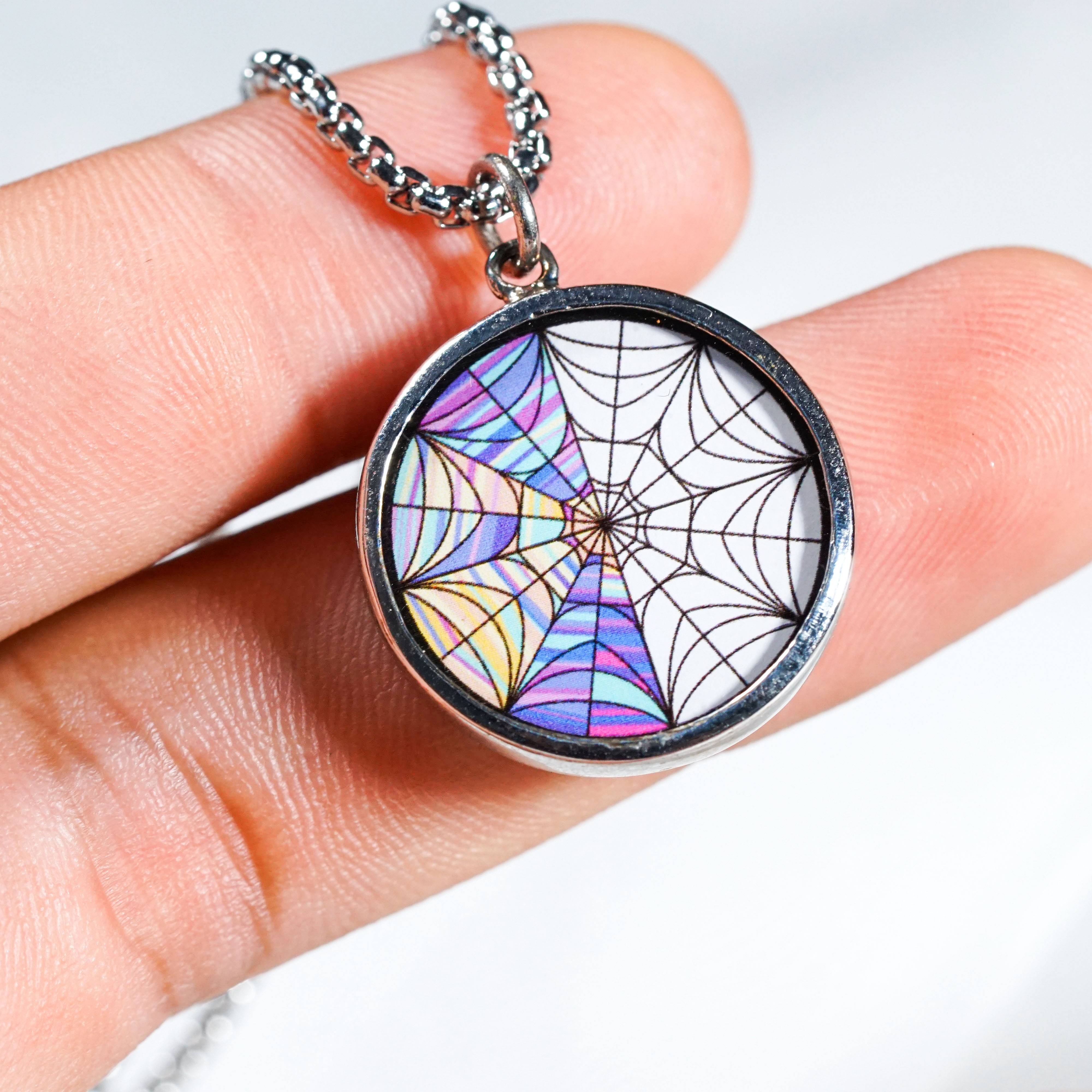 Wednesday Addams Necklace, Ophelia Hall Window Room, Personalized Wednesday Pendant, Wednesday Addams Jewelry, Nevermore Academy 5 - EternaSilver DSC09104 - EternaSilver