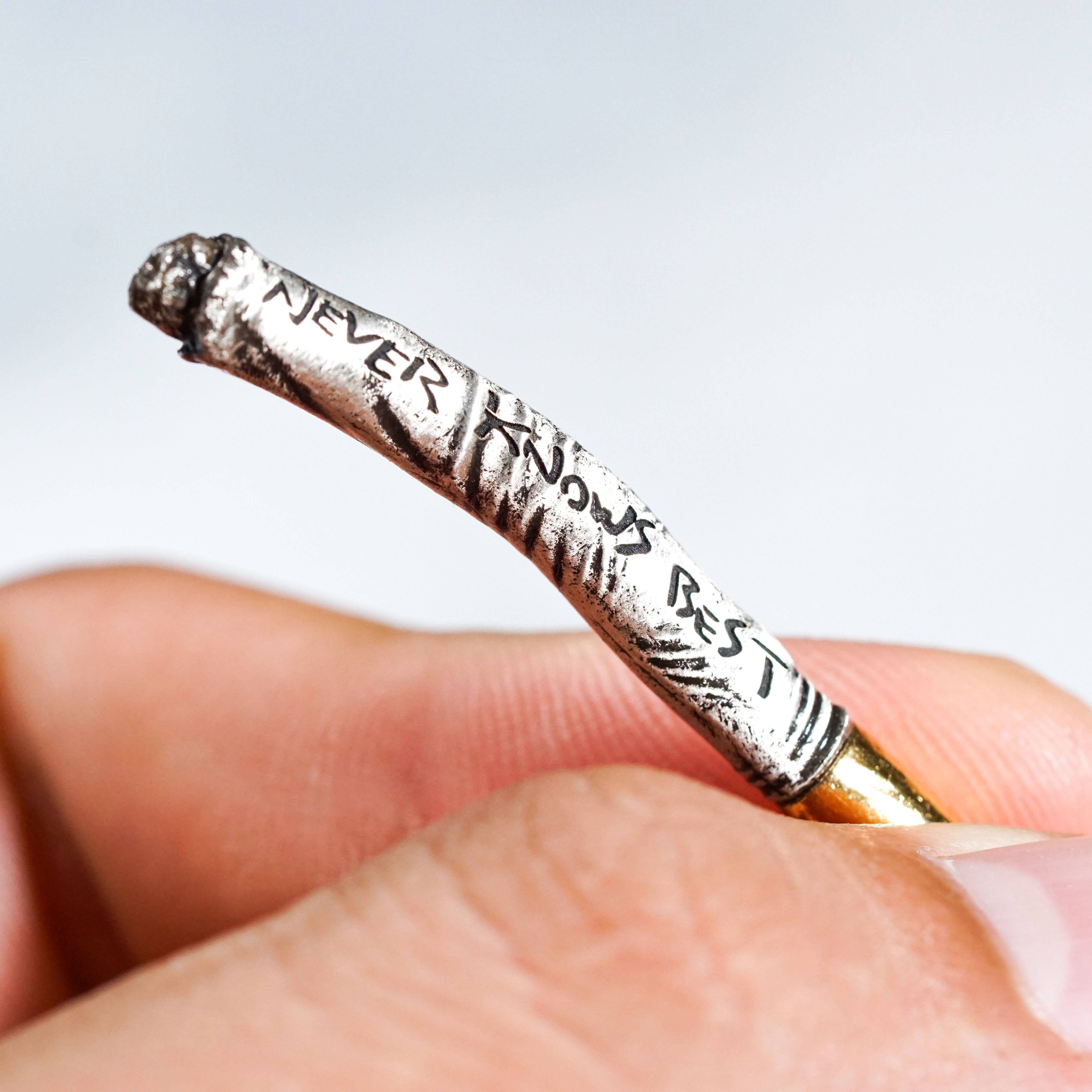 Fanmade FLCL "Never Knows Best" Cigarette Necklace, Handmade Anime-Inspired Jewelry, Fooly Cooly Necklace for Anime Fans 6 - EternaSilver DSC09149 - EternaSilver