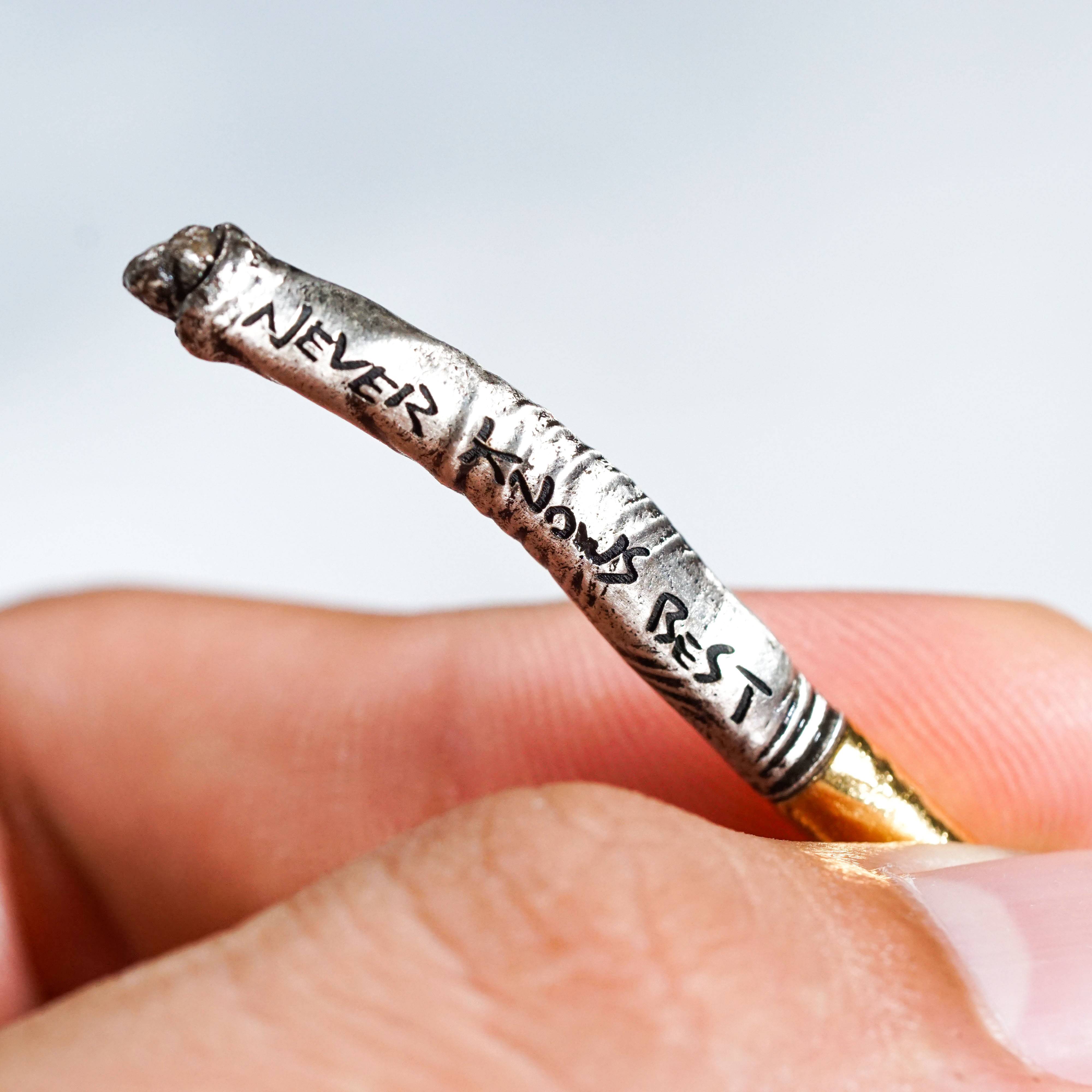 Fanmade FLCL "Never Knows Best" Cigarette Necklace, Handmade Anime-Inspired Jewelry, Fooly Cooly Necklace for Anime Fans