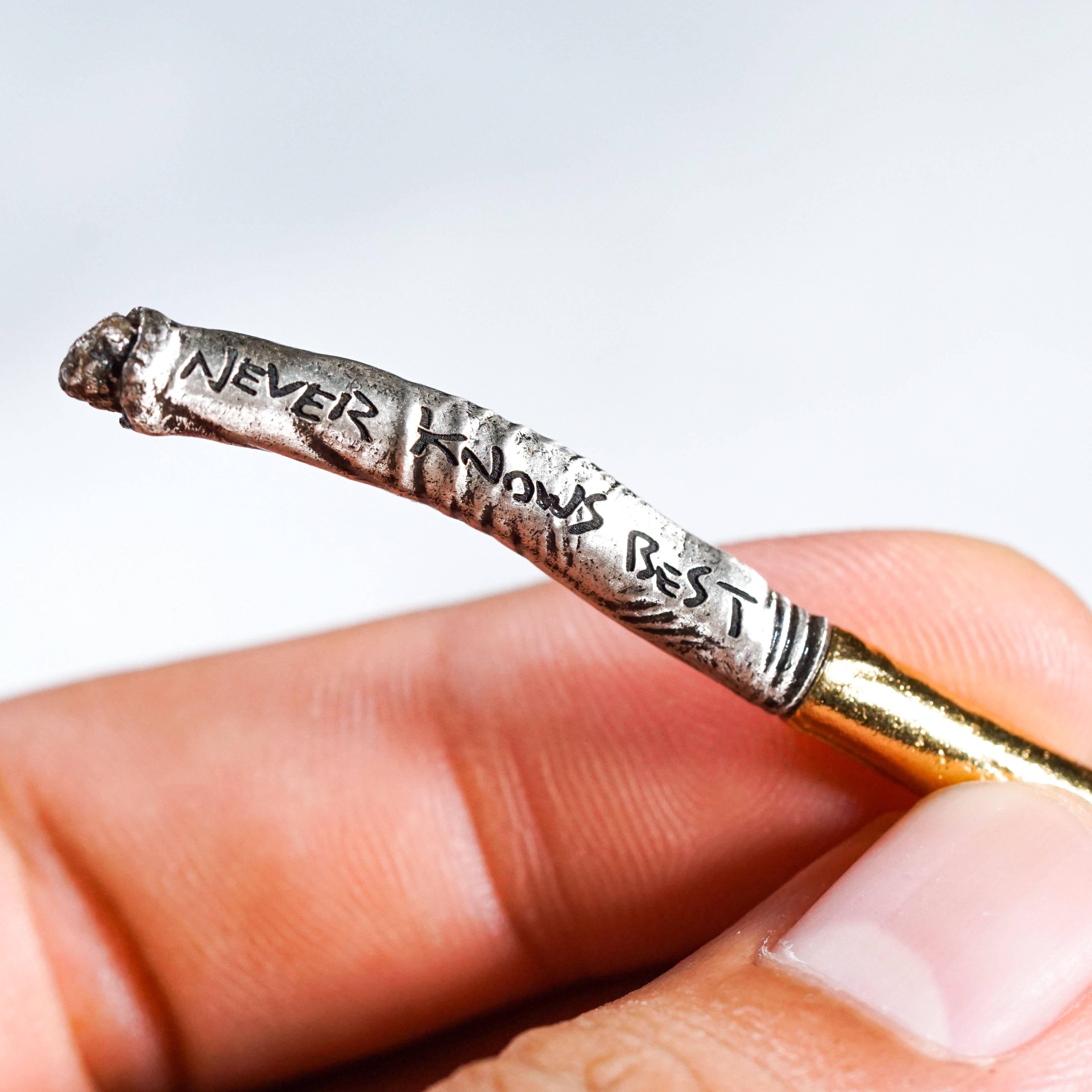 Fanmade FLCL "Never Knows Best" Cigarette Necklace, Handmade Anime-Inspired Jewelry, Fooly Cooly Necklace for Anime Fans 7 - EternaSilver DSC09151 - EternaSilver