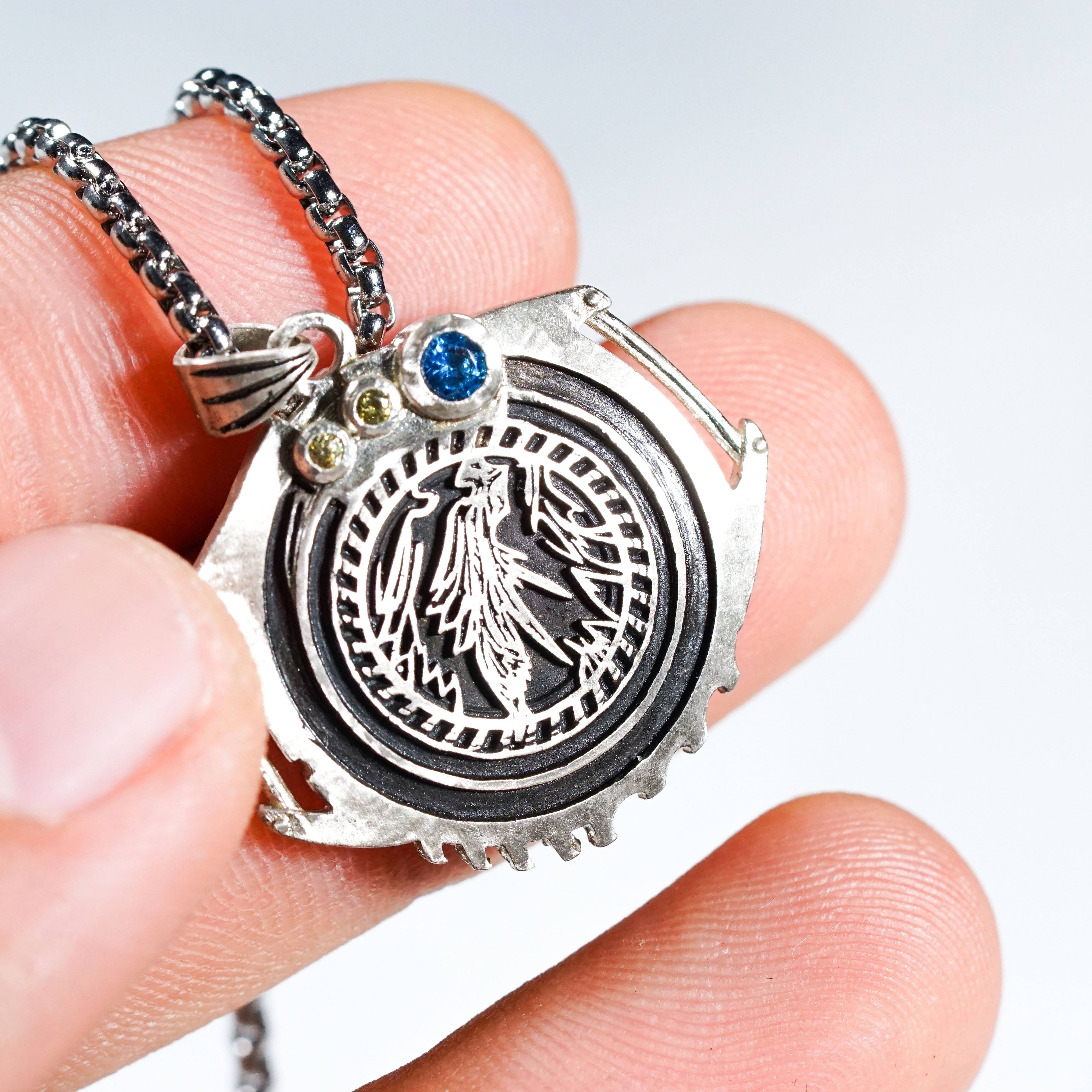 Fanmade Final Fantasy VII Rebirth Sephiroth Necklace, Handmade 950 Silver Pendant, Perfect FF7 Collectible Jewelry 5 - EternaSilver DSC09169 - EternaSilver