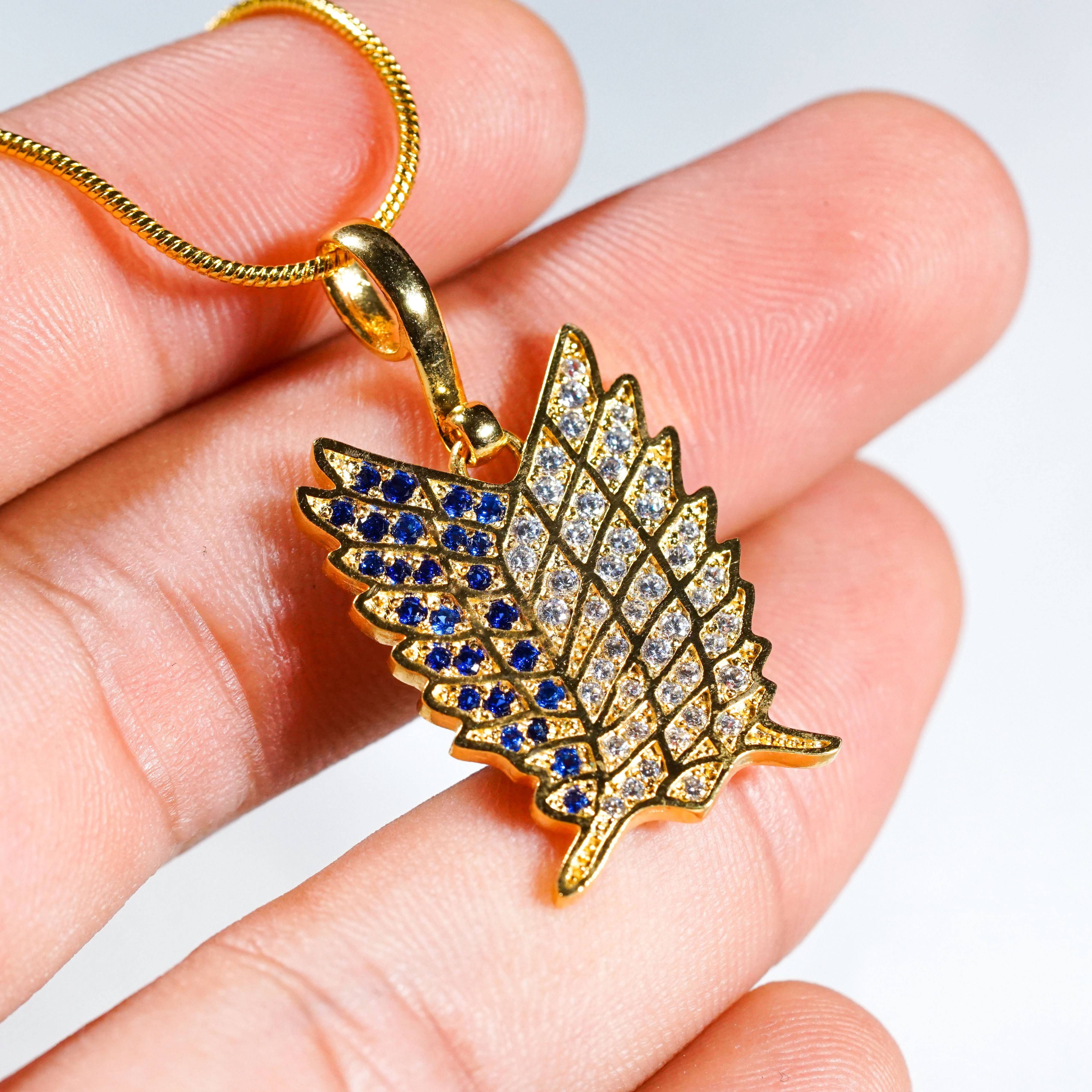 Attack on Titan Freedom Wing Necklace, Anime Jewelry Inspired by Investigation Team, Japanese Cosplay Necklace Gift for Him 13 - EternaSilver DSC09207 - EternaSilver