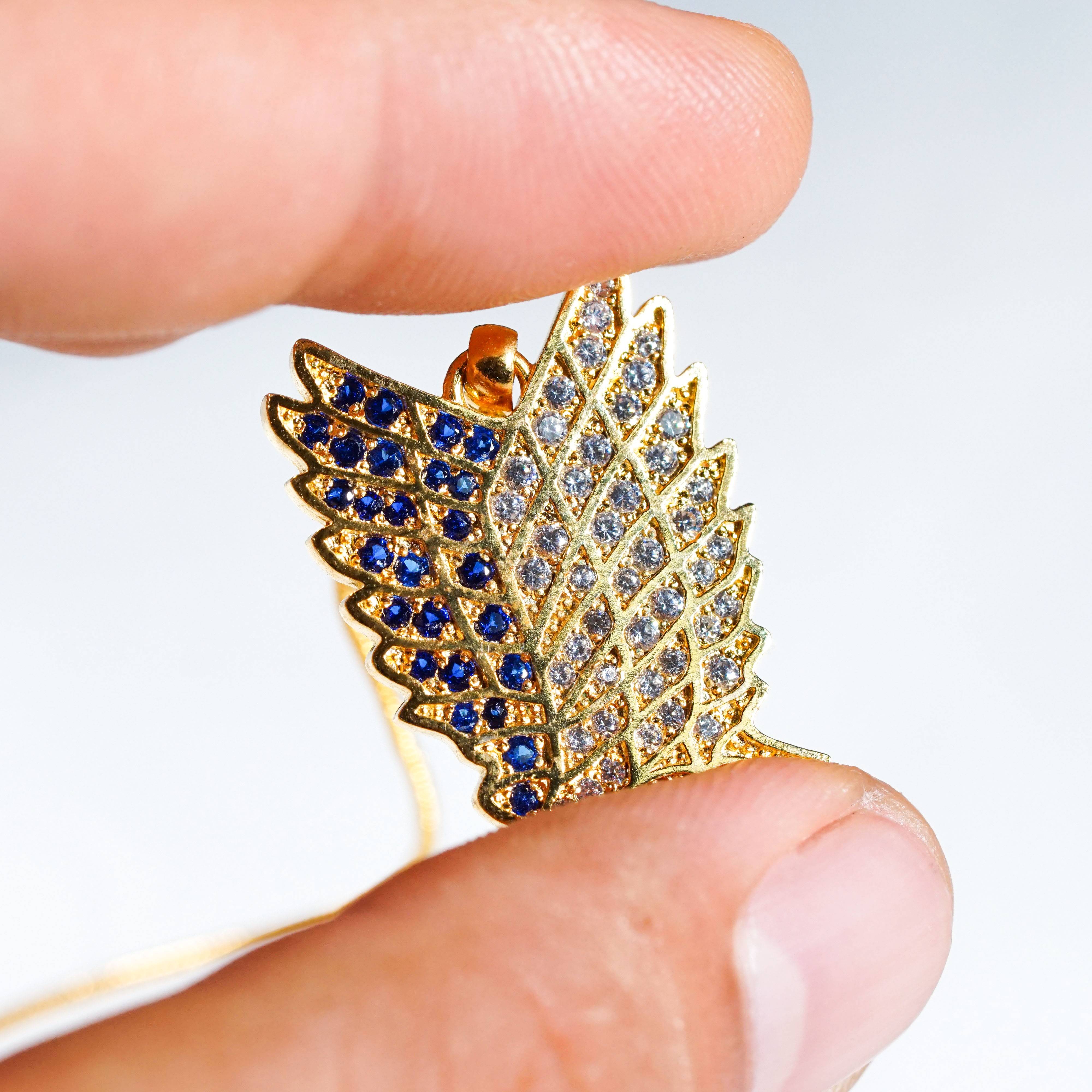 Attack on Titan Freedom Wing Necklace, Anime Jewelry Inspired by Investigation Team, Japanese Cosplay Necklace Gift for Him 14 - EternaSilver DSC09208 - EternaSilver