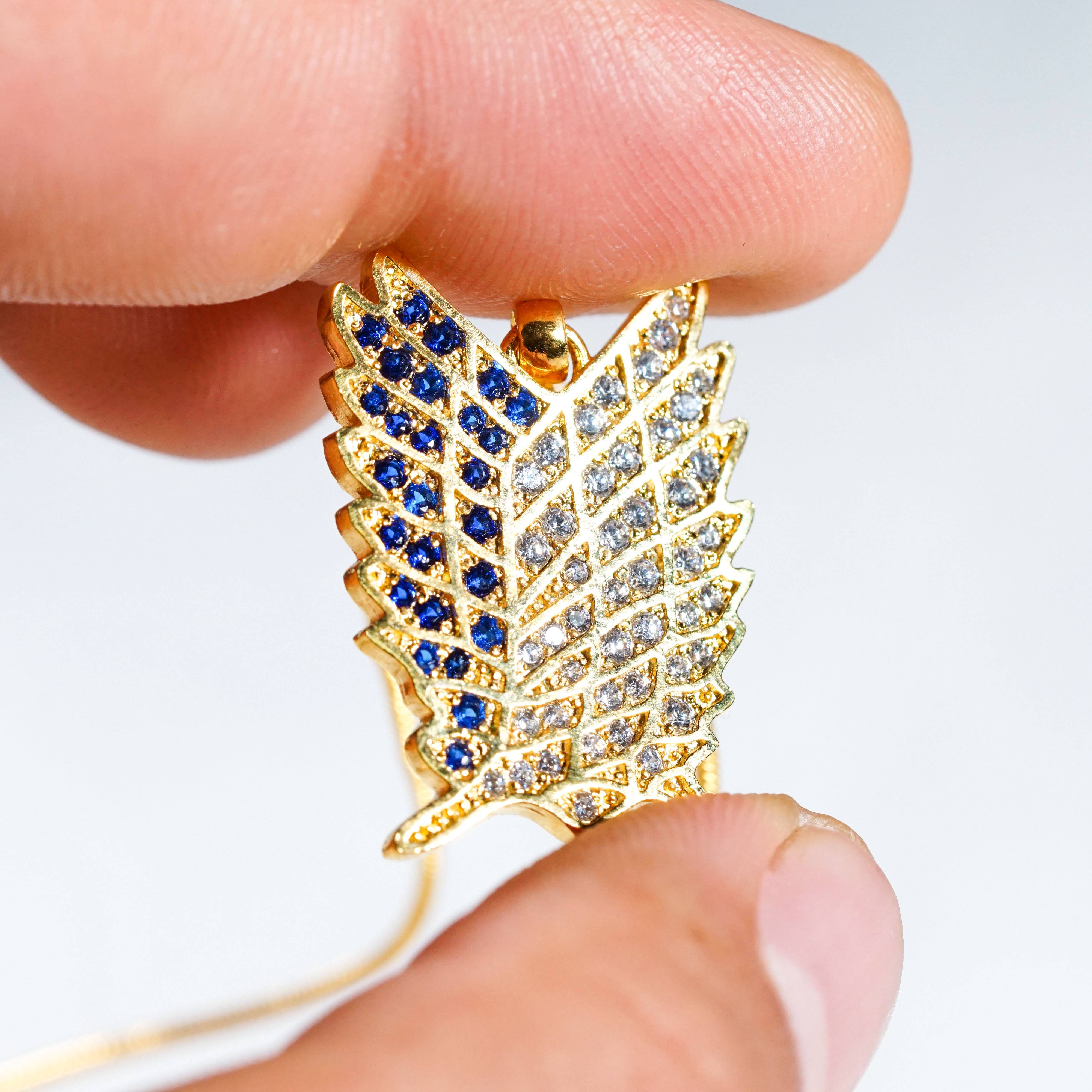 Attack on Titan Freedom Wing Necklace, Anime Jewelry Inspired by Investigation Team, Japanese Cosplay Necklace Gift for Him 15 - EternaSilver DSC09209 - EternaSilver